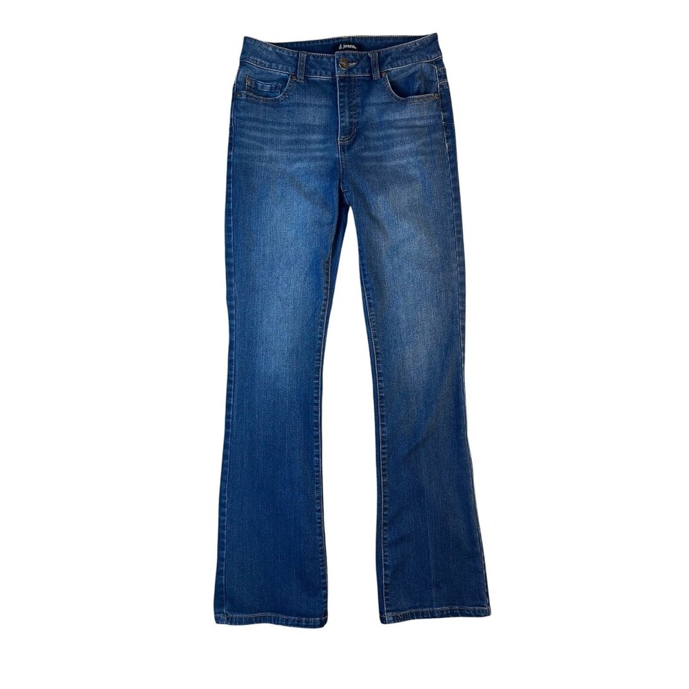 D. Jeans Women's Stretch Denim Mid Rise Bootcut Jeans Size 4 Dark Wash Cowgirl
